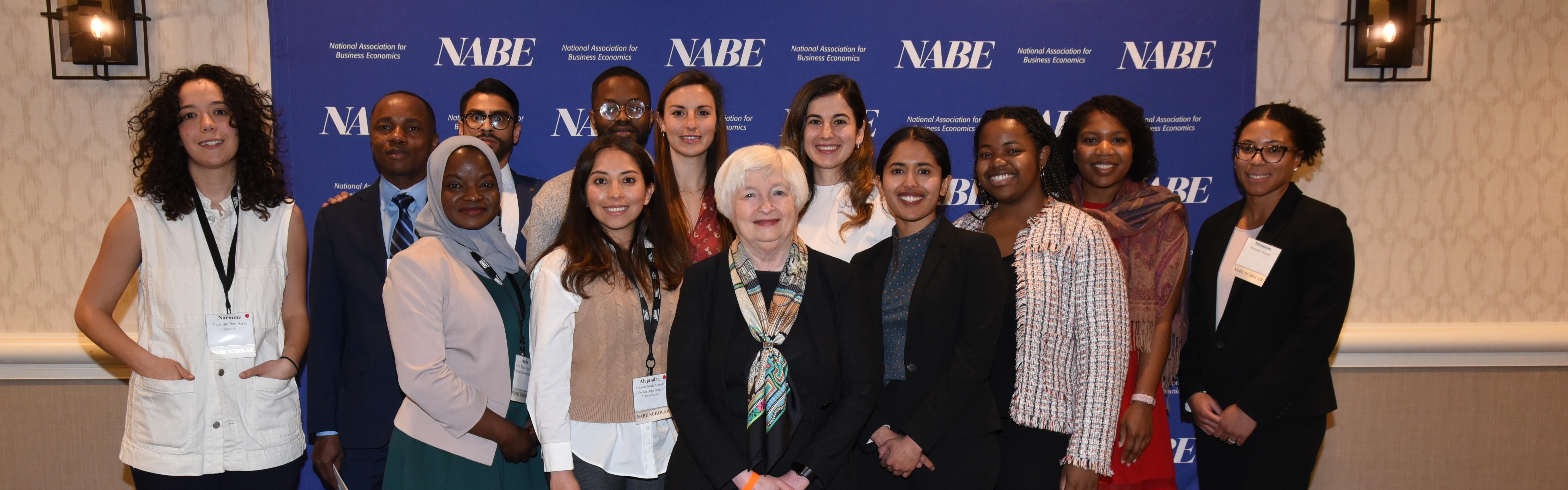 2022–23 NABE Scholars with Janet Yellen